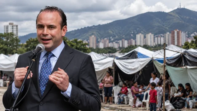 Alejandro Eder en recreacion editorial sobre las criticas a su gestion como alcalde de Cali