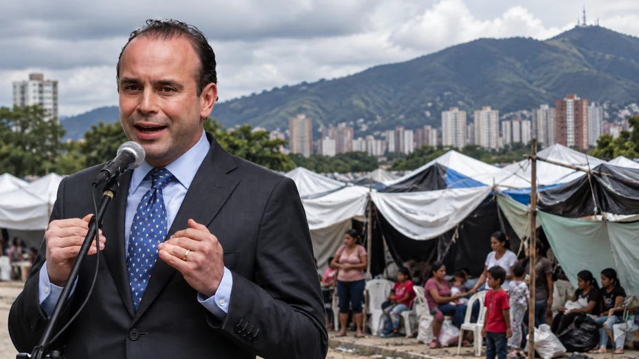 Alejandro Eder en recreacion editorial sobre las criticas a su gestion como alcalde de Cali