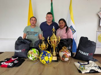 Puracé entregó dotación deportiva al resguardo de Kokonuko
