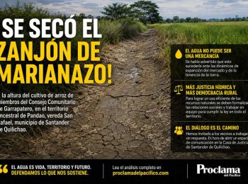 ¡Se secó el zanjón Marianazo!
